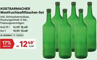 Lagerhaus Kostbarmacher mostfruchtsaftflaschen set Angebot