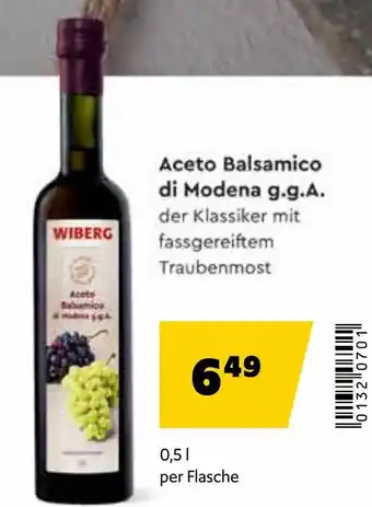 Eurogast Grissemann Wiberg aceto balsamico di modena g g a Angebot