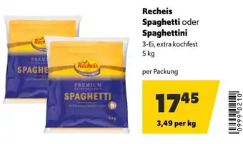 Eurogast Grissemann Recheis spaghetti oder spaghettini Angebot