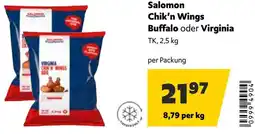 Eurogast Grissemann Salomon chik'n wings buffalo oder virginia Angebot