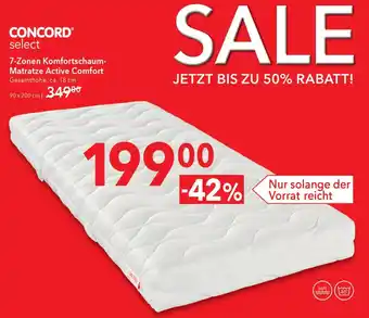 Matratzen Concord Concord 7-zonen komfortschaum matratze active comfort Angebot