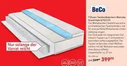 Matratzen Concord Beco 7-zonen taschenfederkern matratze Angebot