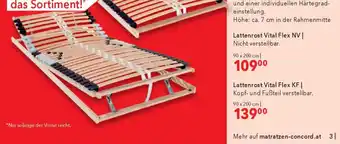 Matratzen Concord Concord Lattenrost Vital Flex KF Angebot