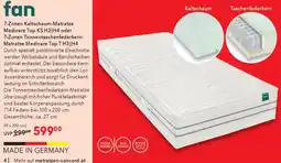 Matratzen Concord Fan 7-zonen kaltschaum matratze Angebot