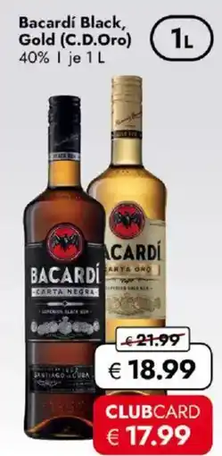 Travel FREE Bacardi black gold c d oro Angebot