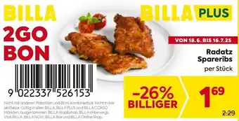 Billa Radatz Spareribs Angebot