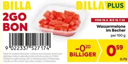 Billa Wassermelone im Becher Angebot