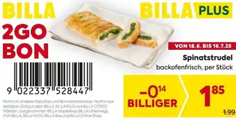 Billa Spinatstrudel Angebot