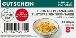 Billa Huhn od. pflanzliche filetstreifen süss-sauer Angebot