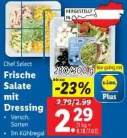 Lidl Chef Select Frische Salate mit Dressing Angebot