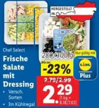 Lidl Chef Select Frische Salate mit Dressing Angebot