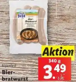Lidl Alpentest Bier bratwurst Angebot