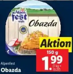 Lidl Alpenfest Obazda Angebot