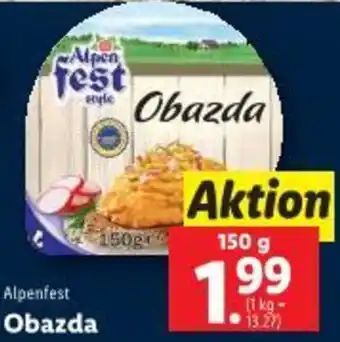 Lidl Alpenfest Obazda Angebot