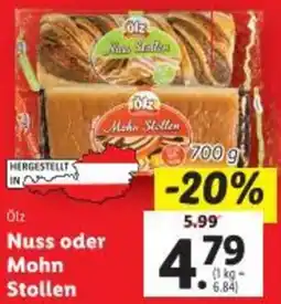 Lidl Olz Nuss oder Mohn Stollen Angebot