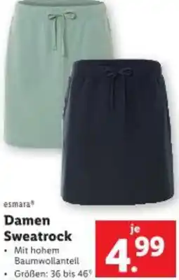 Lidl esmara Damen Sweatrock Angebot