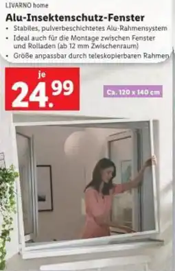 Lidl LIVARNO home Alu Insektenschutz Fenster Angebot