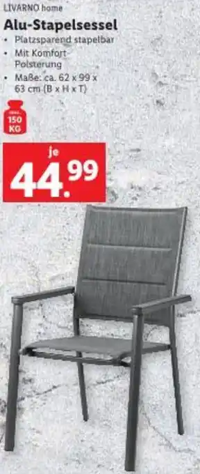Lidl LIVARNO home Alu-Stapelsessel Angebot
