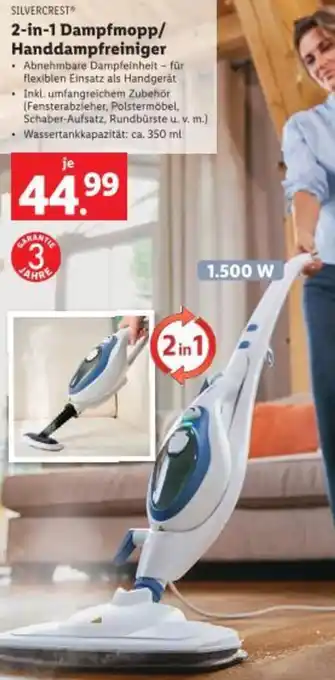 Lidl SILVERCREST 2-in-1 Dampfmop Handdampfreiniger Angebot