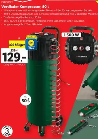 Lidl PARKSIDE Vertikaler Kompressor Angebot