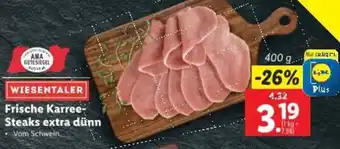 Lidl WIESENTALER Frische Karree Steaks extra dünn Angebot