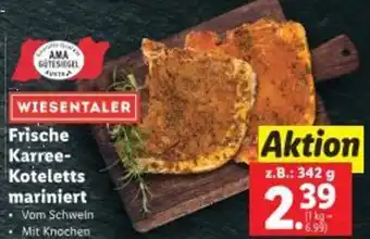 Lidl WIESENTALER Frische Karree Koteletts mariniert Angebot