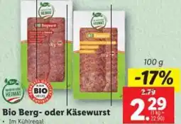 Lidl Bio Berg oder Käsewurst Angebot