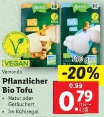 Lidl VEGAN Vemondo Pflanzlicher Bio Tofu Angebot