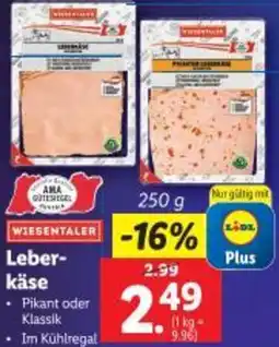 Lidl WIESENTALER Leberkäse Angebot