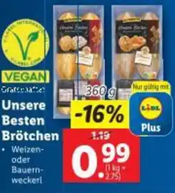 Lidl VEGAN Granate Unsere Besten Brötchen Angebot