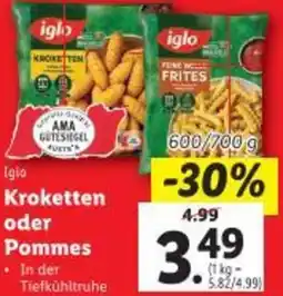 Lidl Iglo Kroketten oder Pommes Angebot
