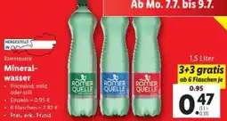 Lidl Römerquelle Mineralwasser Angebot