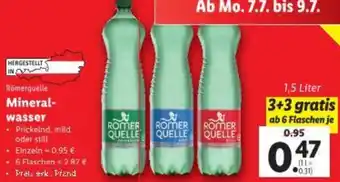 Lidl Römerquelle Mineralwasser Angebot