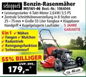 Norma scheppach Benzin Rasenmäher Angebot