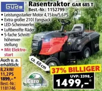 Norma Güde Rasentraktor GAR 685 T Angebot