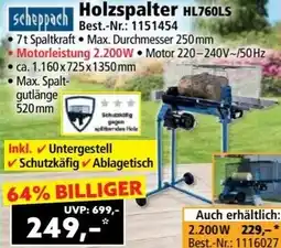 Norma scheppach Holzspalter HL760LS Angebot