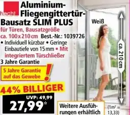Norma Aluminium Fliegengittertür Bausatz SLIM PLUS Angebot
