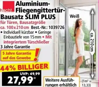 Norma Aluminium Fliegengittertür Bausatz SLIM PLUS Angebot