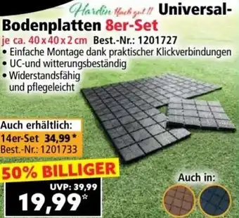 Norma Universal Bodenplatten Angebot