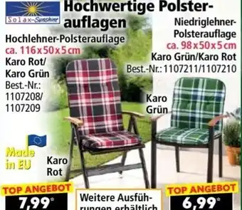 Norma Hochwertige Polster auflagen Angebot
