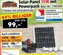 Norma Solar-Panel 15W mit Powerpack Angebot