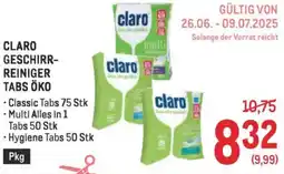 Metro Claro geschirr reiniger tabs öko Angebot