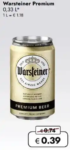 Travel FREE Warsteiner Premium Angebot