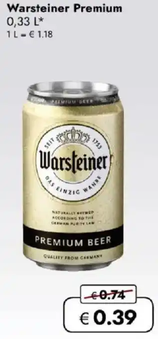 Travel FREE Warsteiner Premium Angebot