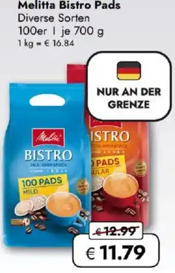 Travel FREE Melitta Bistro Pads Angebot