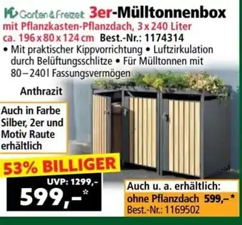 Norma Garten & freizet 3er-mülltonnenbox Angebot