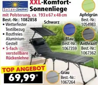 Norma Solax-sunshine xxl-komfort-sonnenliege Angebot