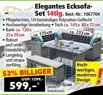 Norma Elegantes Ecksofa- Set 14tlg Angebot