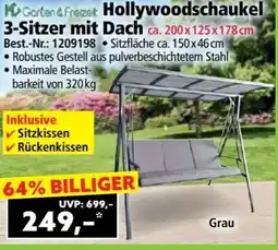 Norma KGarten & Freizeit Hollywoodschaukel 3-Sitzer mit Dach Angebot