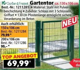 Norma Garten & Freizeit Gartentor Angebot